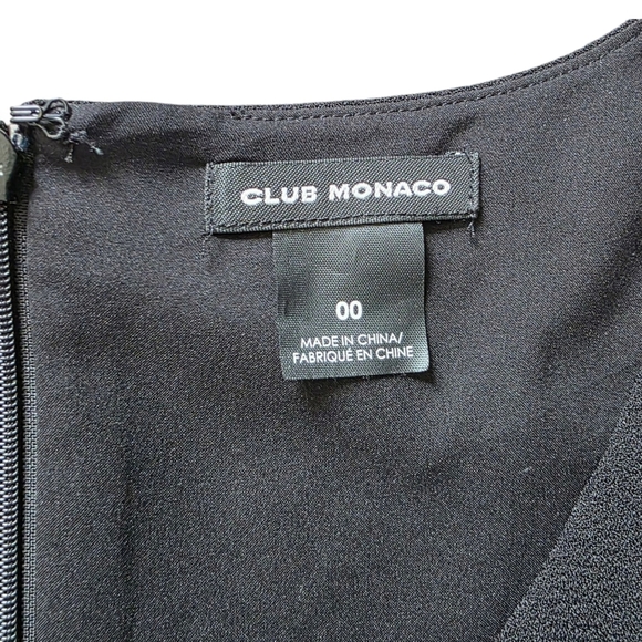 Club Monaco Lenoria Mini Dress, Black Floral, Women's Size 00 - Picture 5 of 9